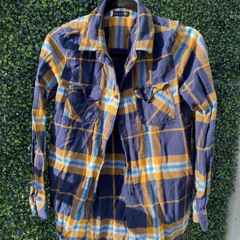 Blue & Yellow/Gold Women's Flannel